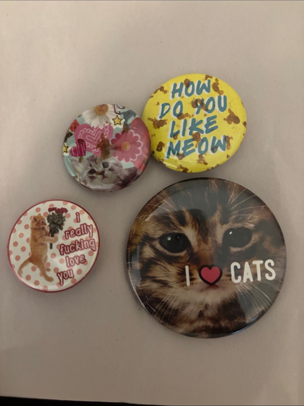 Cat Lover Decorative Pin Button Set